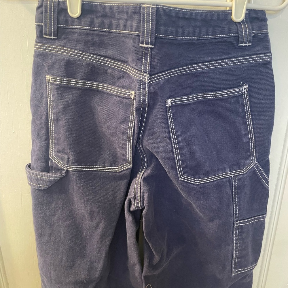 Aritzia tna carpenter jeans dark wash contest stitching size 0
